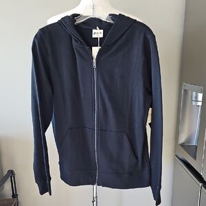 PACT Organic Fleece Black Hoodie Sz S NWT